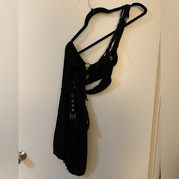 Darker Wavs Distortion Strappy Mini Dress - Picture 2 of 6